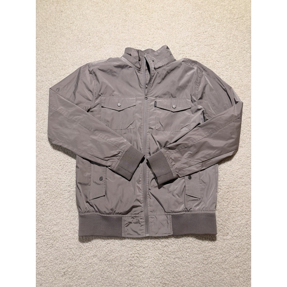 Nixon Utility Jacket Mens Gray‎ Full Zip Lightweight Bomber Field Coat 25x27.5